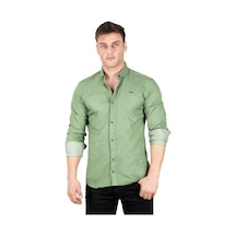 Deepsea Erkek Yeşil Çıt Çıt Düğmeli Kot Gömlek 2300412 Yeşil