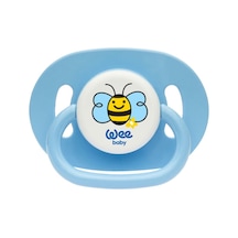 Wee Baby 829 Yuvarlak Uçlu Emzik 0-6 Ay Mavi