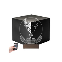 Luvivia Crypto Tron Trx Coin Kripto Finans 3d Lamba - Masa Gece Lambası Şeffaf