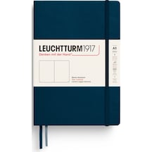 Leuchtturm1917 Not Defteri Orta Boy A5 , Sert Kapak, 251 Numaralandırılmış Sayfa, Düz, Derin Deniz Lacivert
