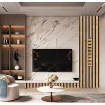Eko-mix Keçeli Akustik Ahşap Paneli Safir Meşe 50x240cm .