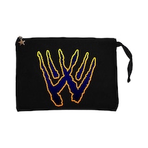 Wolverine Logo Siyah Clutch Astarlı Cüzdan / El Çantası