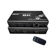 Ayrex 4669 Kumandalı Usb 3.0 4k Hdmi Kvm Switch 2 Port Rj45 Ethernet Pc Kasa Klavye Mouse Çoklayıcı