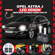 Opel Astra J 2009-2020 Uzun Far Uyumlu Şimşek Etkili Led Xenon Premium Series H7