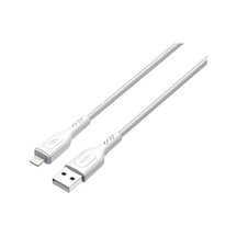 Knıt 2a Çıkış, Usb-a To Lightning Şarj Ve Data Aktarım Kablosu, Örgü Tasarım, 1 Metre, Beyaz