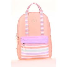 Kaukko Double Stripe Sırt Çantası Salmon K1766