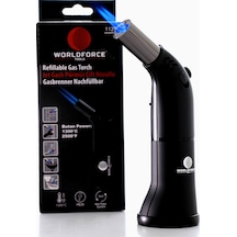 Worldforce Turbo Torch Piezo 1300° Doldurulabilir Jet Pürmüz N11.3471 Siyah