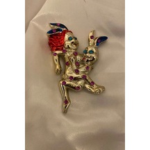 Magnet Playboy Tavşan Eroti K Figürlü Taşlı Metal Mıknatıs Magnet 2