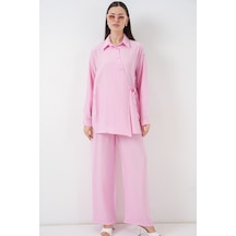 Bigdart Kadın Bağcıklı Tunik Pantolon İkili Takım 6752 - Pudra Bigdart Kadın Bağcıklı Tunik Pantolon İkili Takım 6752 - Pudra