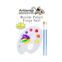 Resim Paleti Ve Resim Fırça Seti 3 Paket Ressam Paleti Boyama Fırçası Akrilik Boya Guaj Boya Suluboya