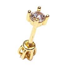 14 Ayar Altın Piercing Tragus Küpe T016