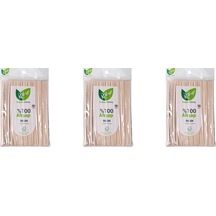 Roll-up Doğaya Dönüş Ekolojik Doğal Doğa Dostu %100 Ahşap Bıçak - 16 Cm. - 50'li 3 Paket Ahşap