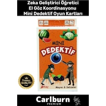 Özel Eğitici Zeka Geliştirici Öğretici Eğlence Aile 55 Parça Mini Dedektif Meyve&sebzeler Oyun Kartı