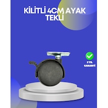 Dolap Ve Raflar İçin 4 Cm Kilitli Tekerlek Tekli Çok Renkli
