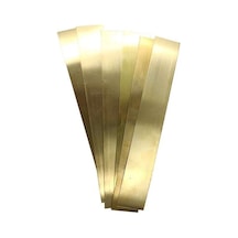 Metal Levha Pirinç Levha 0.30 Mm 6x20 Cm 5 Li Paslanmaz 36 Cm