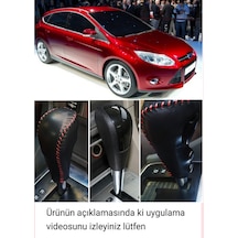 Focus 06/11 El Yapımı Hakiki Deri Otomatik Vites Ve El Freni Kılıfı