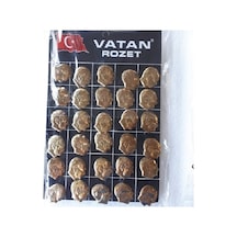 Atatürk Yaka Rozeti 1.5 Cm X 1.5 Cm Sarı Metal 30 Adetli Paket