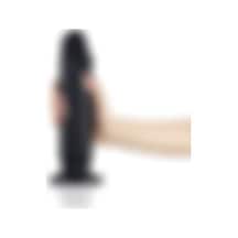 Zaga Oyun 22.5 CM Siyah Yumuşak Kalın Anal Dildo