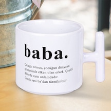 Baba Kelime Anlamı Baskılı T Kupa Bardak-1 Çok Renkli