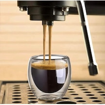 Needd Çift Katmanlı Espresso Cam Bardak Seti 2'li 80 Ml Borosilikat Cam, Isı Yalıtımlı Double Wall Tasarım Espresso, Ristretto Ve Macchiato İçin Şeffaf Kahve Bardağı çok renkli