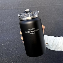 Willowhaven Siyah 40.58oz Minimalist Büyük Kapasiteli Paslanmaz Çelik Termos Suluk, Geniş Tutamaklı Sızdırmaz Siyah