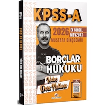 Dizgi Kitap 2026 Kpss A Grubu Borçlar Hukuku Video Ders Notları - Mustafa Dinçdemir Dizgi Kitap
