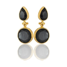 Kadir Jewellery 22 Ayar Altın Kaplama Vintage Küpe -el İşçiliği Ve Hipoalerjenik Küpe Siyah 42701924