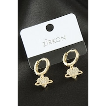 Depomıx Kalp Zirkon Taşlı Küpe-gümüş Rengi çok renkli 51402889