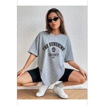 Medinenur The Sunshine Baskılı Unisex T-shirt Gri