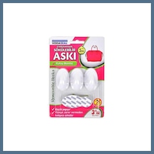 Buradabulabilirsin 3lü Beyaz Yapışkanlı Askı Bbz