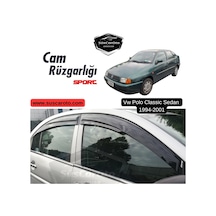 Vw Polo Classic Sedan 1994-2001 Uyumlu Mugen Cam Rüzgarlığı Seti Piano Black 4'lü İthal 00 Şüscaroto Aksesuar