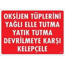 Pvc Levha Oksijen Tüplerini Yağlı Elle Tutma Yatık Tutma Devrilme