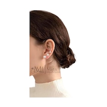 Gümüş İnci Küpe Üçlü Set 6 Mm 8 Mm 10 Mm