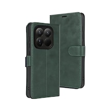 Xiaomi Mi 15t Uyumlu Trend S Plus Kapaklı Kılıf - Yeşil