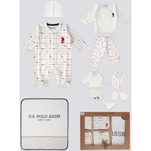 U.s. Polo Assn Lisanslı Lovely Krem Bebek Hastane Çıkış Seti 10lu 5274-43226
