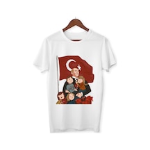 Alpşan Ticaret 23 Nisan Tişörtleri 23 Nisan T-shirt Beyaz Çocuk Yetişkin Tişört Unisex T-shirt Çocuk Bayramı 57 Beyaz