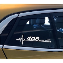 Peugeot 408 Yan Cam Sticker Oto Kapı Çıkartma 20Cmx7Cm