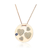 Kuyumcudukkani Nazarlık"kalpler"sembol Madalyon Kolye-35201-r Rose Gold