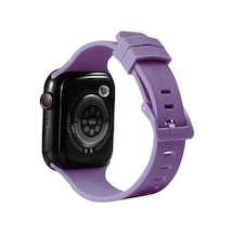 Apple Watch 40mm Uyumlu Silikon Kordon Krd-23 - Lila - T24205