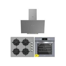 Silverline BO6504S01 - CS5335S02 - 3481 FLAM Gri Cam Ankastre Set