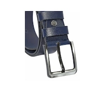 Süzer Deri 4.5 Cm. Spor Hakiki Deri Düz Model Kemer Lacivert Lacivert