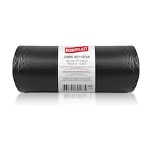 Ağır Sanayi Çöp Torbası Jumbo Boy Siyah 10&apos Lu 80x110 Cm, Dayanıklı & Sızdırmaz, Çift Katlı, Geri Dönüştürülebilir Çöp Poşeti, Fabrika, Şantiye, Sanayi, Restoran, Otel, Hastane, Atölye
