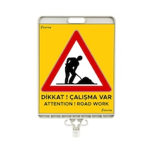 Dikdörtgen Levha Yolda Çalışma Var