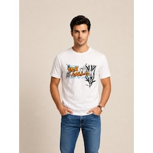 Vıgoss Baskılı Oversıze Erkek T-shırt 62536-30010 Beyaz