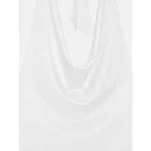Dilvin 32973 Degaje Yaka Top-beyaz