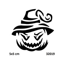 Airbrush Tattoo Bal Kabağı Hallowen Yapışkanlı Stencil Süsleme Ve Boyama Kalıbı
