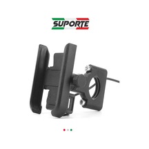 Suporte Motosiklet Telefon Tutucu Usb Şarjlı Alüminyum Alaşım Gidon Bağlantılı