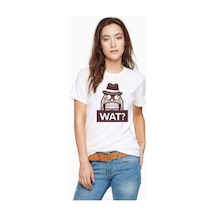 Wat Baskılı Beyaz Kadın Tshirt