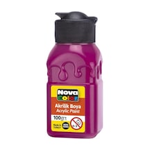 Nova Color Akrilik Boya Şişe 100 Cc Magenta Kırmızı Nc-2024 Çok Renkli