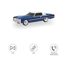 Bluetooth Hoparlör Cadillac 1969 Görünümlü Retro Klasik Araba Tasarımlı 10w Fm Usb Tws Speaker D83